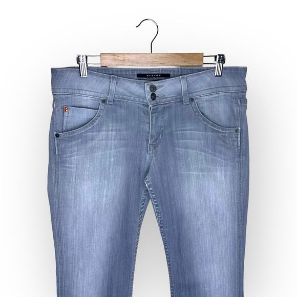 Hudson Women's Vintage 90s Bootcut Jeans Size 31 Gray Wash Raw Hem W170DGR - Picture 2 of 11